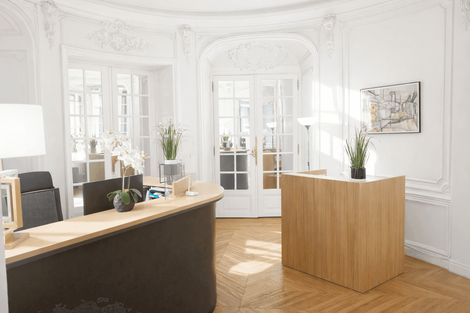 Espace d'accueil et réception du cabinet médical Villiers